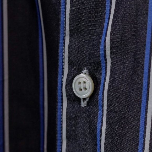 Comme des Garçons Homme Plus Star Pinstripes Grey Men's Button-Up - Picture 11 of 15